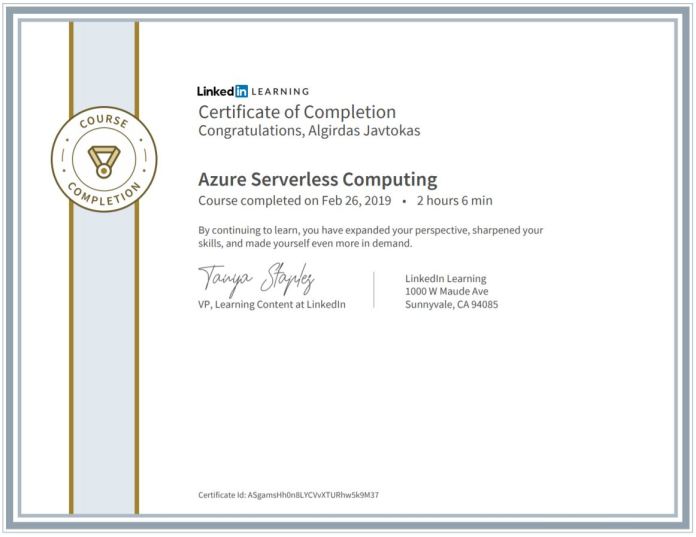 Azure Serverless Computing